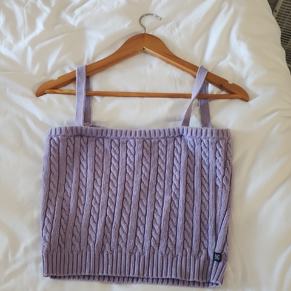 Ralph Lauren Purple Cable Knit Camisole